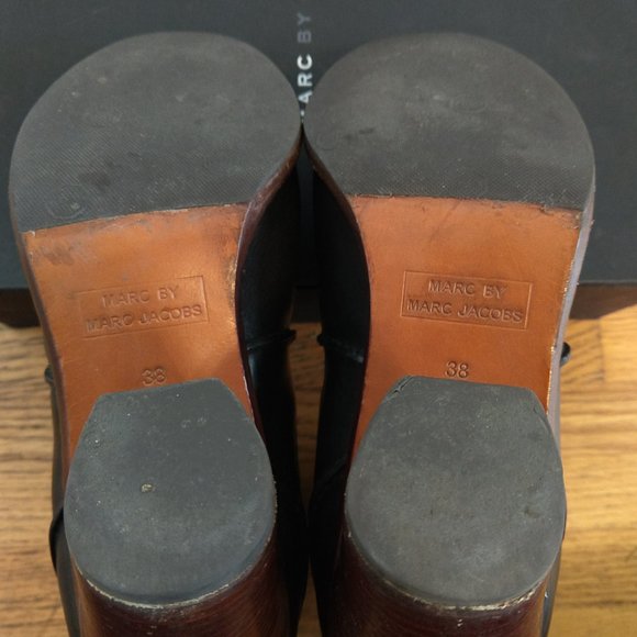 Marc by Marc Jacobs Black Leather Chelsea Ankle Boot Size US 8 - Picture 7 of 10